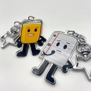 Inanimate Insanity OJ & Paper 2in Charms / Object Show Keychain