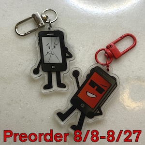 PREORDER Inanimate Insanity 2in Mephone4S & Mephone3GS Keychains / Object Show