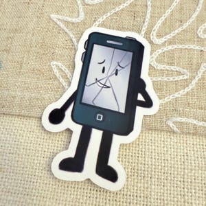 Mephone3GS 2.5in Matte Vinyl Stickers / Inanimate Insanity Object Show