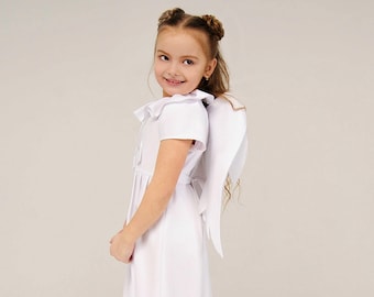 Angel costume for a girl, kid&#39;s carnival angel costume, angel attire, angel girl outfit, kids&#39; angel outfit
