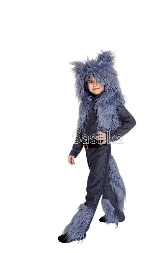 Costume De Loup Bébé Gris FIESTAS GUIRCA - Cagoule, Queue Et Combinaison Pour Carnaval, Halloween Et Journée Du Livre