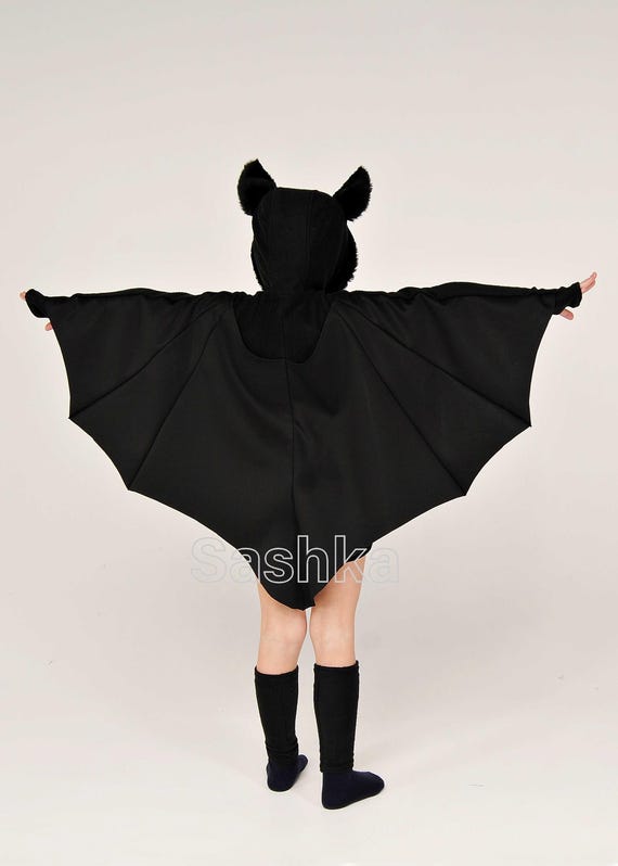 Set 1 Costume Pipistrello Bambino, Mantello Vampiro Con Ali