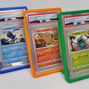 2 Pack Trading Card Display Stand For BGS, PSA, CGC And One Touch Cases 35 Pts with Wall Mount