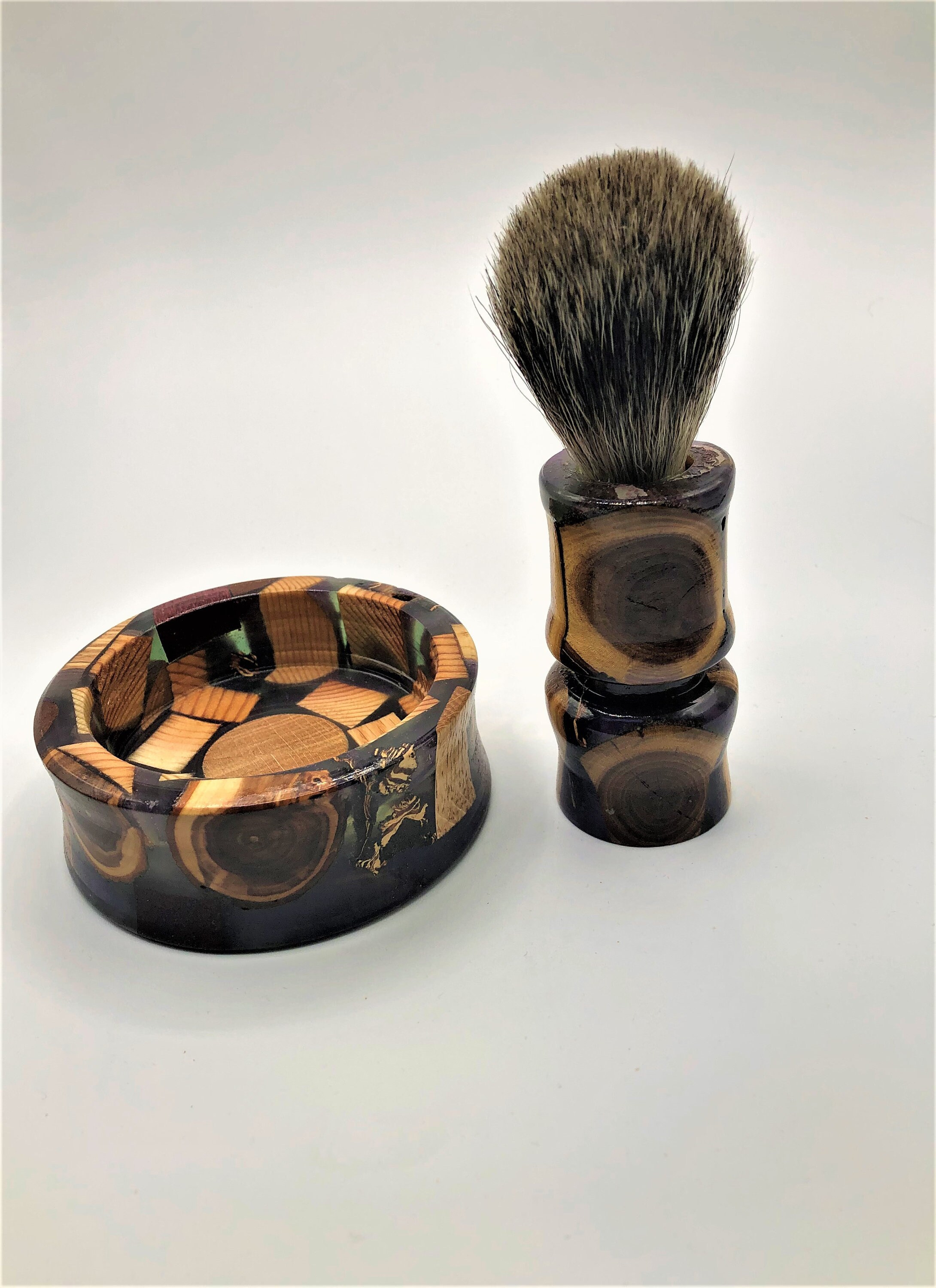 Shaving Bowl and Matching Badger Hair Brush . Etsy