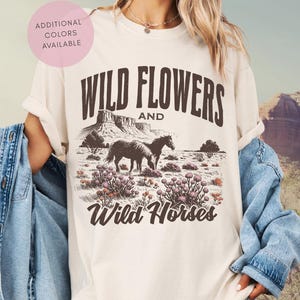 Lainey Wilson Wild Flowers and Wild Horses tshirt, comfort colors, country concert shirt, country music tshirt, Lainey Wilson tshirt