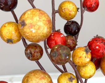 Autumn Farmhouse Berry Stem | Faux Pomegranate, 13 Inch