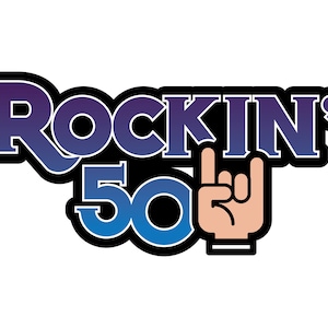 50e verjaardag, Rockin' 50, Rock, svg, eps, pdf, jpg, png, Cricut Cut-bestand, illustraties, silhouet, 50 svg, download, 50 Rocks, Rock 'n Roll