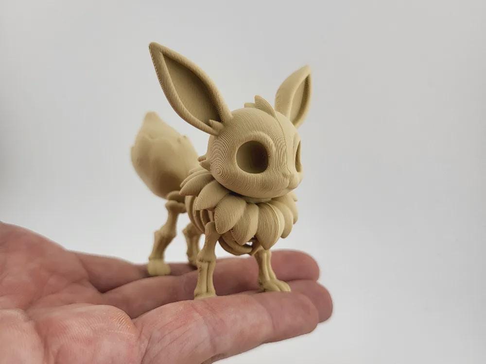 Eevee Skeleton Stylized Figure Pokémon fan art