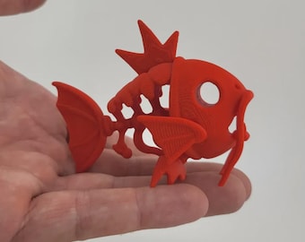 Magikarp Skeletal Style Fish - Stylized 3D Print