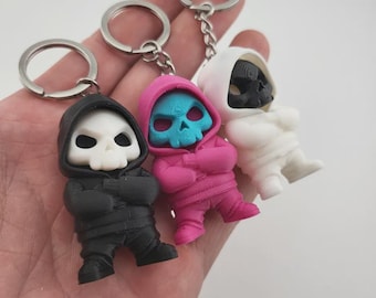 Llavero kawaii de calavera impresa en 3D de Urban Ghost