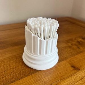 Lotus Cotton Swab Holder With Clear Lid - 2 Pack, Dustproof Storage For Q-tips, Toothpicks & More