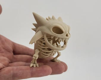 Figura estilizada de esqueleto de Gengar (fan art de Pokémon)