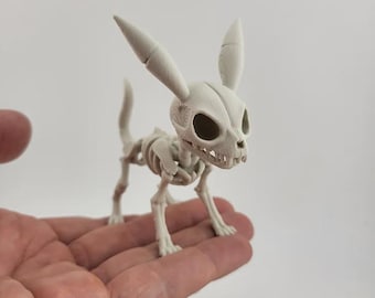 Figura estilizada de esqueleto de Umbreon, arte de fan de Pokémon