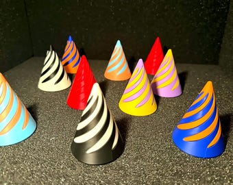Spiral-Fidget-Spinner in Kegelform | 3D-gedrucktes Spiralspielzeug | Sensorisches Stressabbau-Schreibtischspielzeug | Geschenk bei ADHS und Angstzuständen