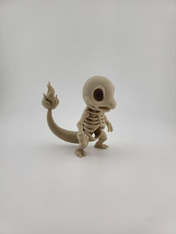 ヒトカゲの骨格の様式化されたフィギュア ポケモンファンアート - Etsy