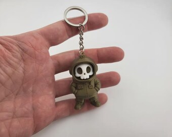 Llavero de juguete de calavera con impresión 3D de Urban Ghost, kawaii Grim Austronaut