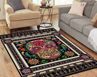 ALAZA Sugar Skull Rose Flower Halloween Floral Collection Area Mat Rug Rugs for Living Room Bedroom Kitchen 2' x 6' ALAZA Sugar Skull Rose Flower Halloween Floral Collection Area Mat Rug Rugs for Living Room Bedroom Kitchen 2' x 6'
