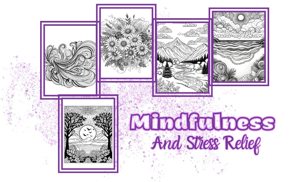 Soothing Mandala Coloring Pages: Stress Relief for Adults - Etsy