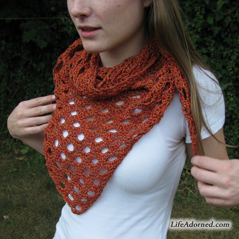 Crochet Pattern pdf Tapered Scales Shawlette image 2