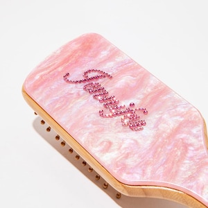 Personalized Hairbrush: Custom Name Rhinestone Hair Comb