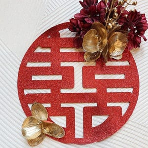 Chinese Wedding |Double Happiness Sign| Door Decor| Wall Decor| Curtain Tie| Room Decor | Asian Wedding | Wedding Decoration | Tea Ceremony