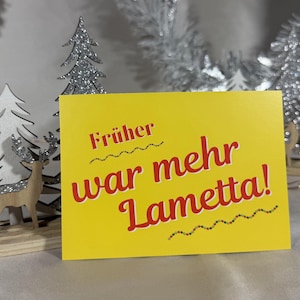 10 x Weihnachtspostkarte: "Früher war mehr Lametta" (Postkarte, Ansichtskarte, Grußkarte)