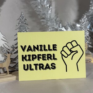10 x Weihnachtspostkarte: "Vanillekipferl Ultras" (Postkarte, Ansichtskarte, Grußkarte)