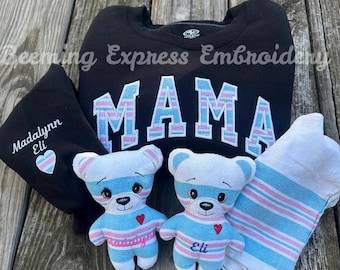 Custom Memory Bear from Baby Blanket- Personalized Teddy Keepsake, Handmade Plush Gift, Baby Memory Bear