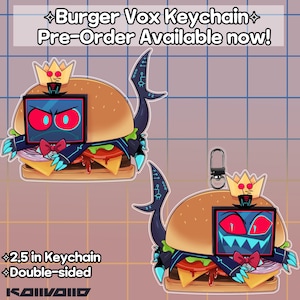 Llavero de Vox Burger de Hazbin Hotel