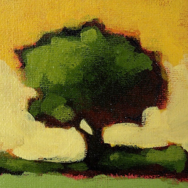 ACEO -Summer Oak - Print of Original Acrylic