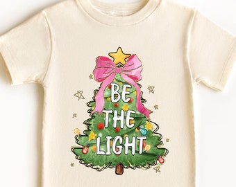 Be the Light flicktröja Det här är säsongen småbarnströja retro religiös jul-t-shirt vintersemester flickor gåva Jesus barntröja