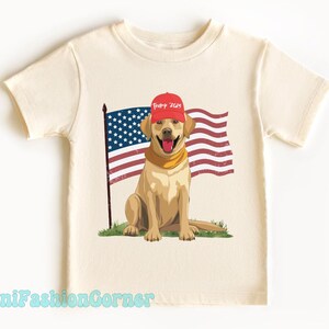 Trump 2025 Kids Shirt Dog Toddler Tee Trump Shirt Labrador Kids Tee Donald Trump Boy Girl 2025 Shirt Republican Gift Political Youth Shirt