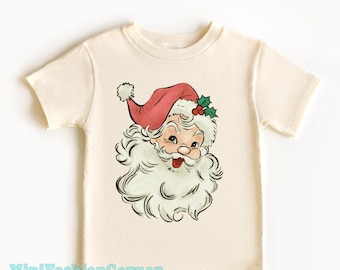Retro jultomten barntröja högtidströja barnjultröja vintage jultomten gåva barn jultomten t-shirt jultomten pojke flicka tröja