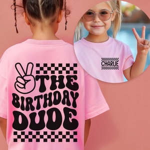 Geburtstag Dude Kinder Outfits Geburtstag Junge Shirt Benutzerdefinierte Name Geburtstag T-Shirt Kleinkind-Geburtstags-Shirt für Mädchen Lustiger Humor Geburtstagsparty Geschenk