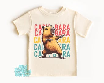Capybara Kids Shirt, Cute Animal Lover Tee, Trendy Kids Outfit, Fun Birthday Gift For Boys & Girls, Toddler Graphic Shirt, Onesie Capybara