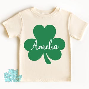 Custom St Patricks Day Shirt Kids St Patricks Day Sweatshirt Girls Personalized Shamrock Shirt St Patrick for Toddler Baby Youth Gift