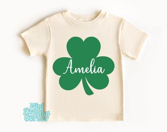 Custom St Patricks Day Shirt Kids St Patricks Day Sweatshirt Girls Personalized Shamrock Shirt St Patrick for Toddler Baby Youth Gift