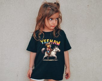 Yeehaw Capybara Kids Shirt, Funny Cowboy Capybara Tee Boys Girls, Western Animal Toddler Shirt, Capybara Lover Gift, Kids Graphic Tee