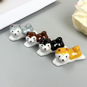 Handmade Ceramic Puppy Pen Holder, Adorable Ceramic Watercolor Calligraphy Pen Holder Desktop Companion Watercolor Accessory Artist Gifts