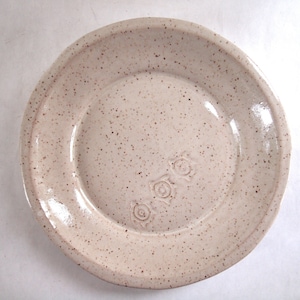 Piatti da pranzo in gres fatti a mano: stoviglie in ceramica bianco terra, set da 2