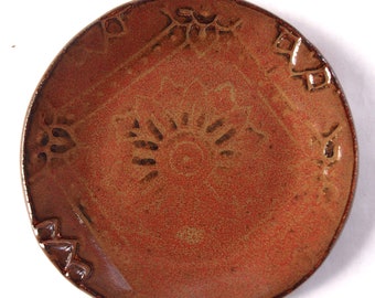 Pottery dish, Handmade small shallow ceramic dish