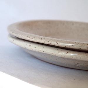 Handmade Stoneware Plates (Set of 2): 8&quot; Ceramic Luncheon Plates
