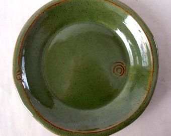 Pottery plates, Handmade ceramic plates, set of two 8" dinnerware plates, Stoneware plates