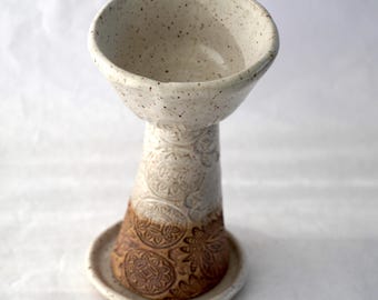 Fioriera in ceramica fatta a mano: contenitore per piante aeree e succulente con sottovaso