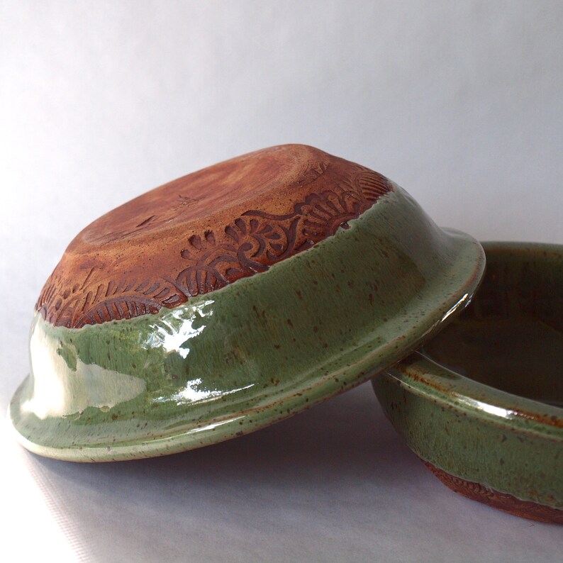 Pottery bowl set, 2 ceramic bowls, perfect for an individual serving or a small side dish image 4