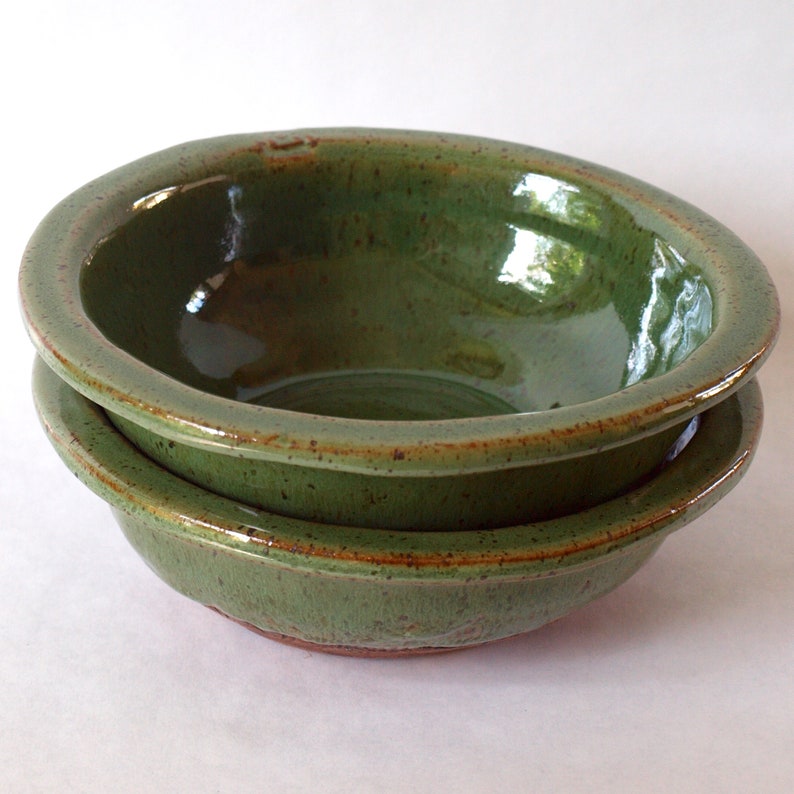 Pottery bowl set, 2 ceramic bowls, perfect for an individual serving or a small side dish image 1