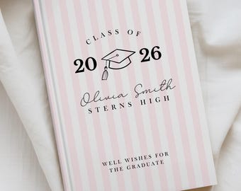 卒業記念カスタムゲストブック　卒業おめでとうゲストブック　高校・大学向け　2026年卒業生へのパーソナライズギフト　思い出の記念品