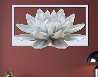Lotus Metal Wall Art: Colorful Zen Home Decor, Boho Bedroom Wall Sign, Christmas Gift