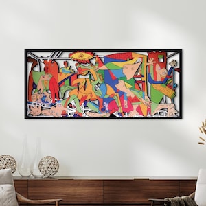 Guernica Extra Large Metal Wall Art, Pablo Picasso Colorful Wall Decor, Metal Sign, Office Wall Art, Christmas Gift, Housewarming Gift