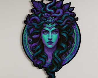 Medusa Metal Wall Art: Greek Mythology Decor